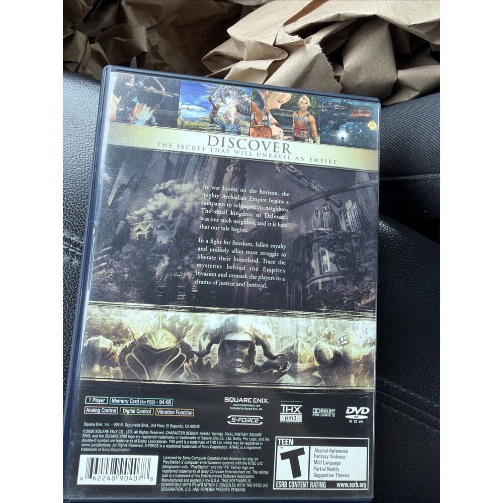 Final Fantasy XII (Sony Playstation 2, PS2) Complete CIB Tested
